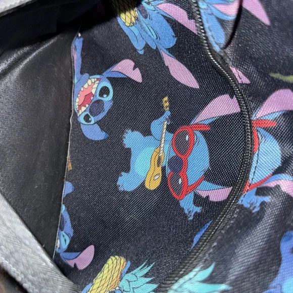 Disney Stitch 16” Full-Size Backpack Pineapple & Ukulele Guitar Allover Print - Picture 11 of 16